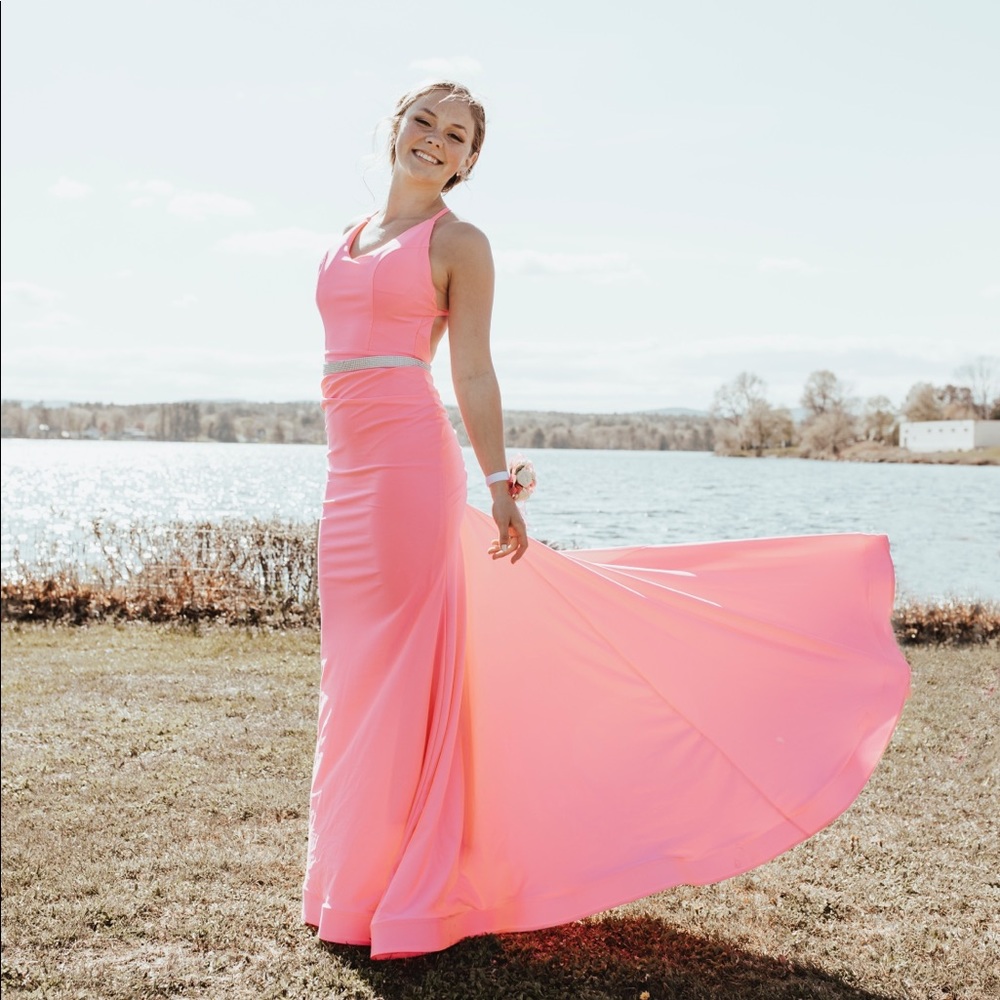 hot pink mermaid style prom dress Sexy Backless Hot Pink Mermaid Long Evening Prom Dresses, MR9189 –  MarryLover